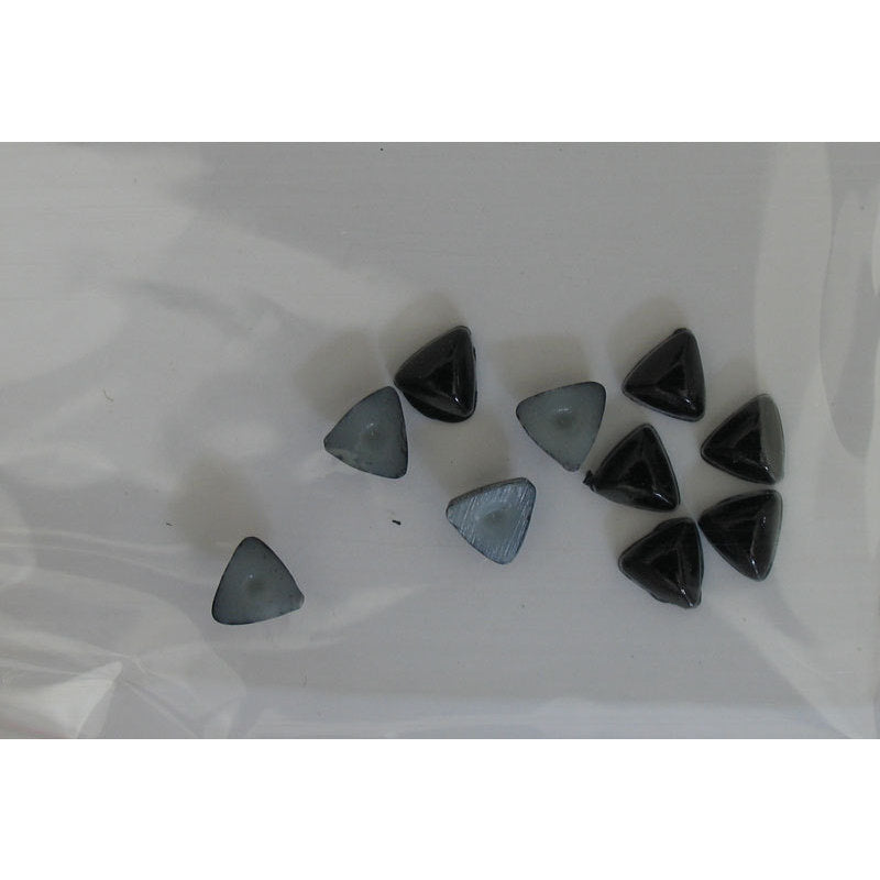 Decoro per unghie triangoli bombati nero