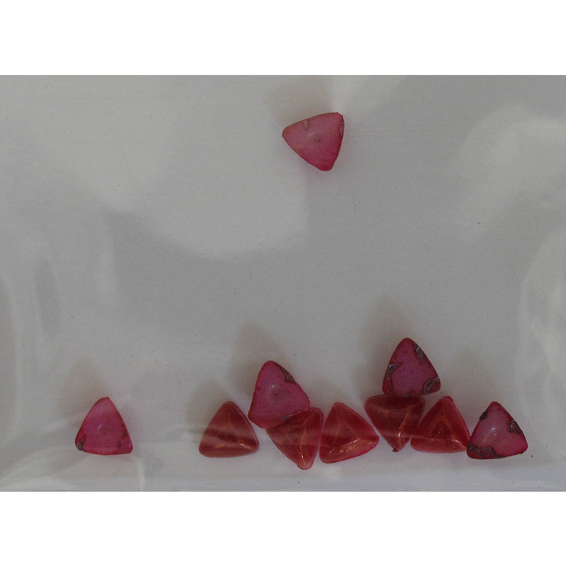 Decoro per unghie triangoli bombati rosso scuro