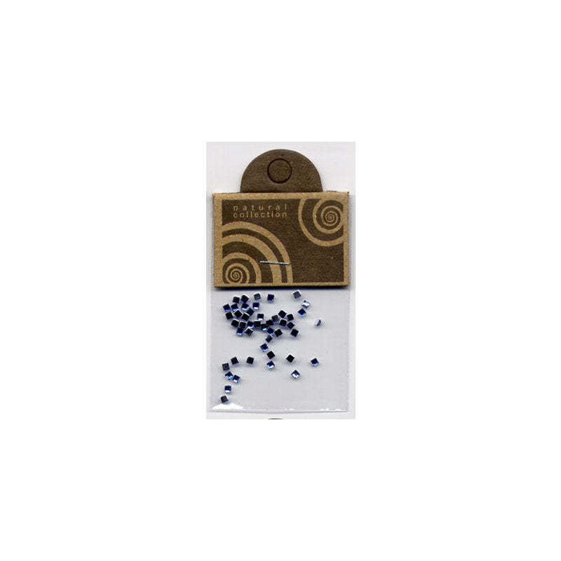 Natural Collection Brillantino unghie quadrato azzurro