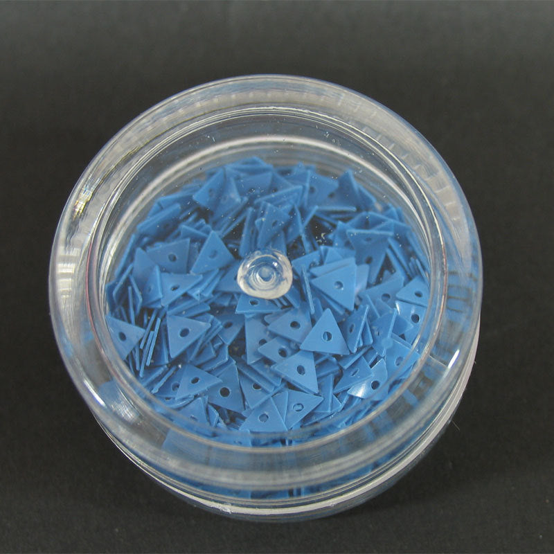 Decori per unghie triangoli forati azzurro