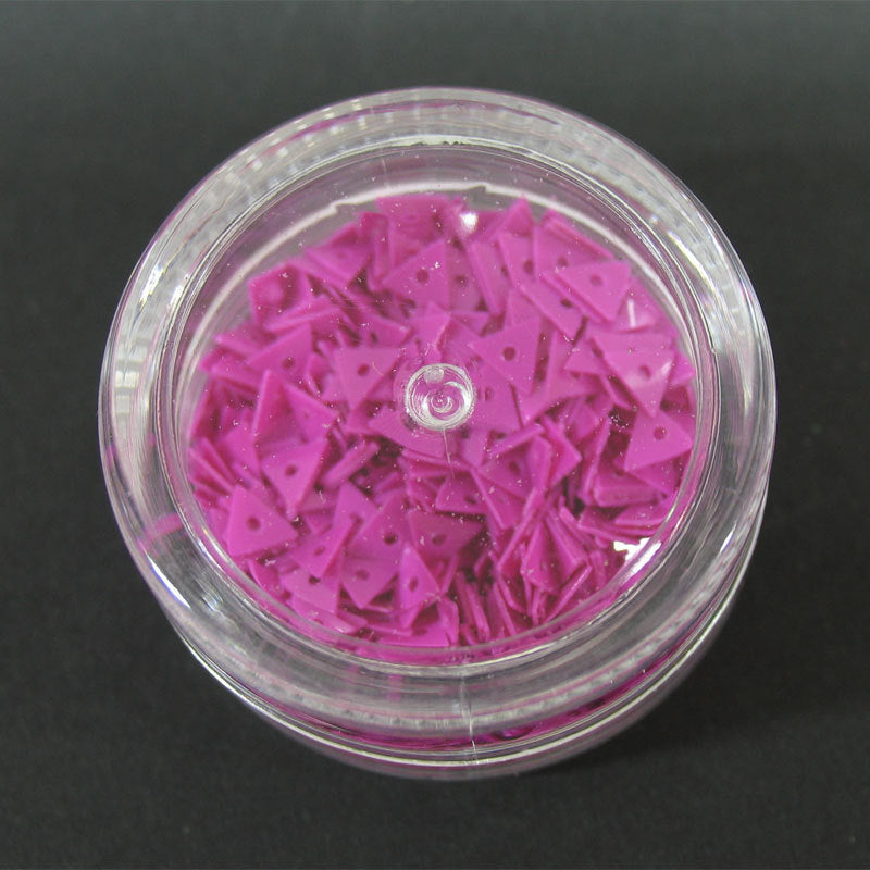 Decori per unghie triangoli forati fucsia
