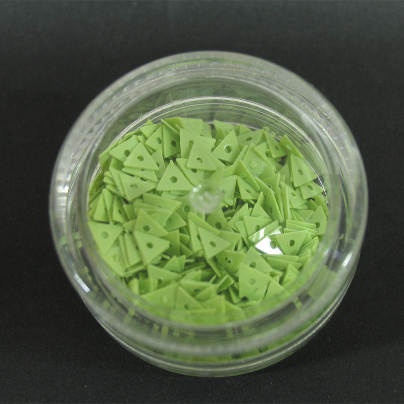 Decori per unghie triangoli forati verde chiaro