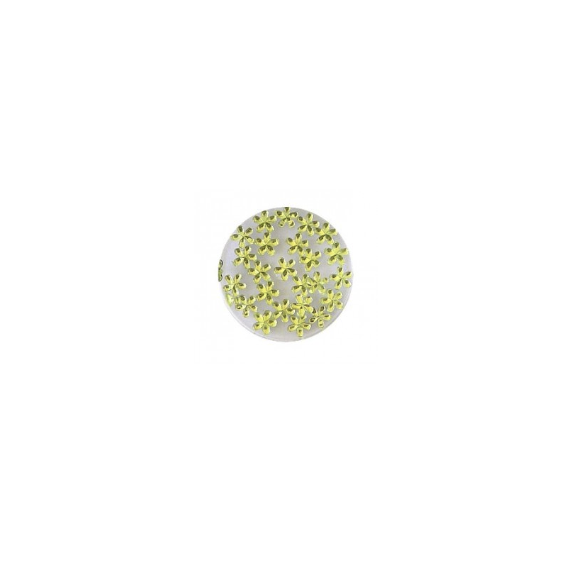 Decori fiori bombati verde lime LP
