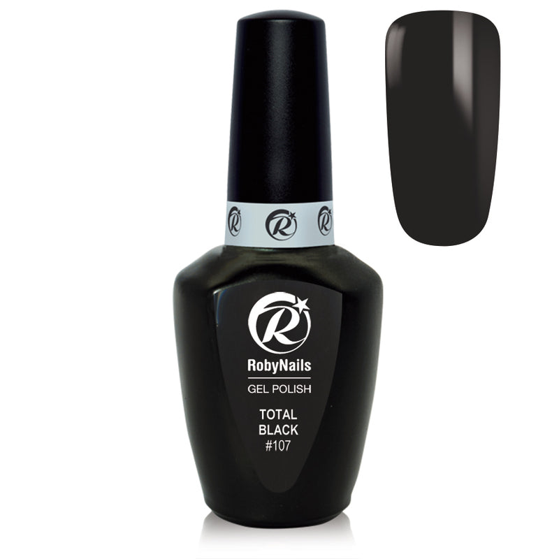 Gel Polish 107 Total Black Roby Nails 8 ml