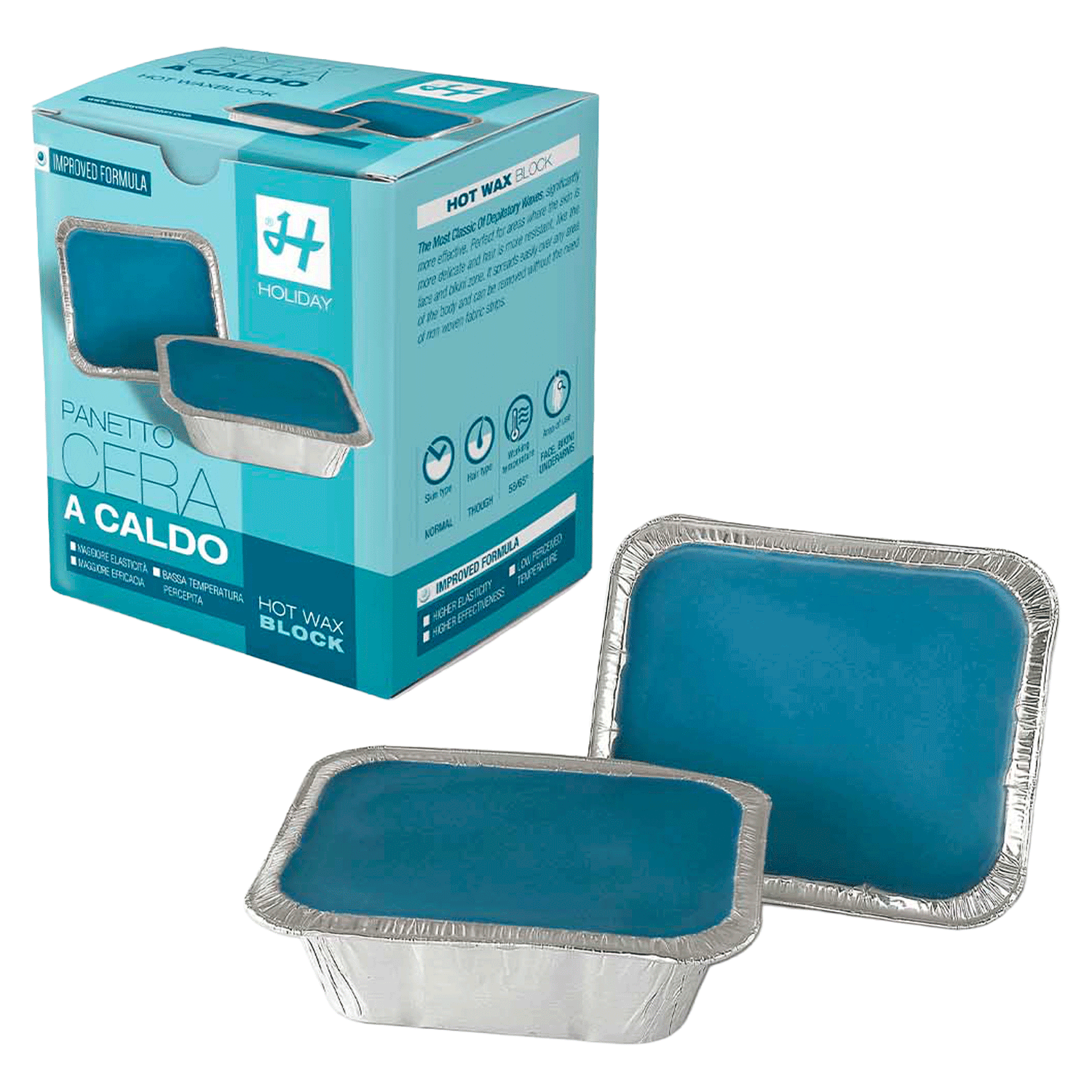 Cera a Caldo Classica Azzurra Holiday vaschetta da 500gr.