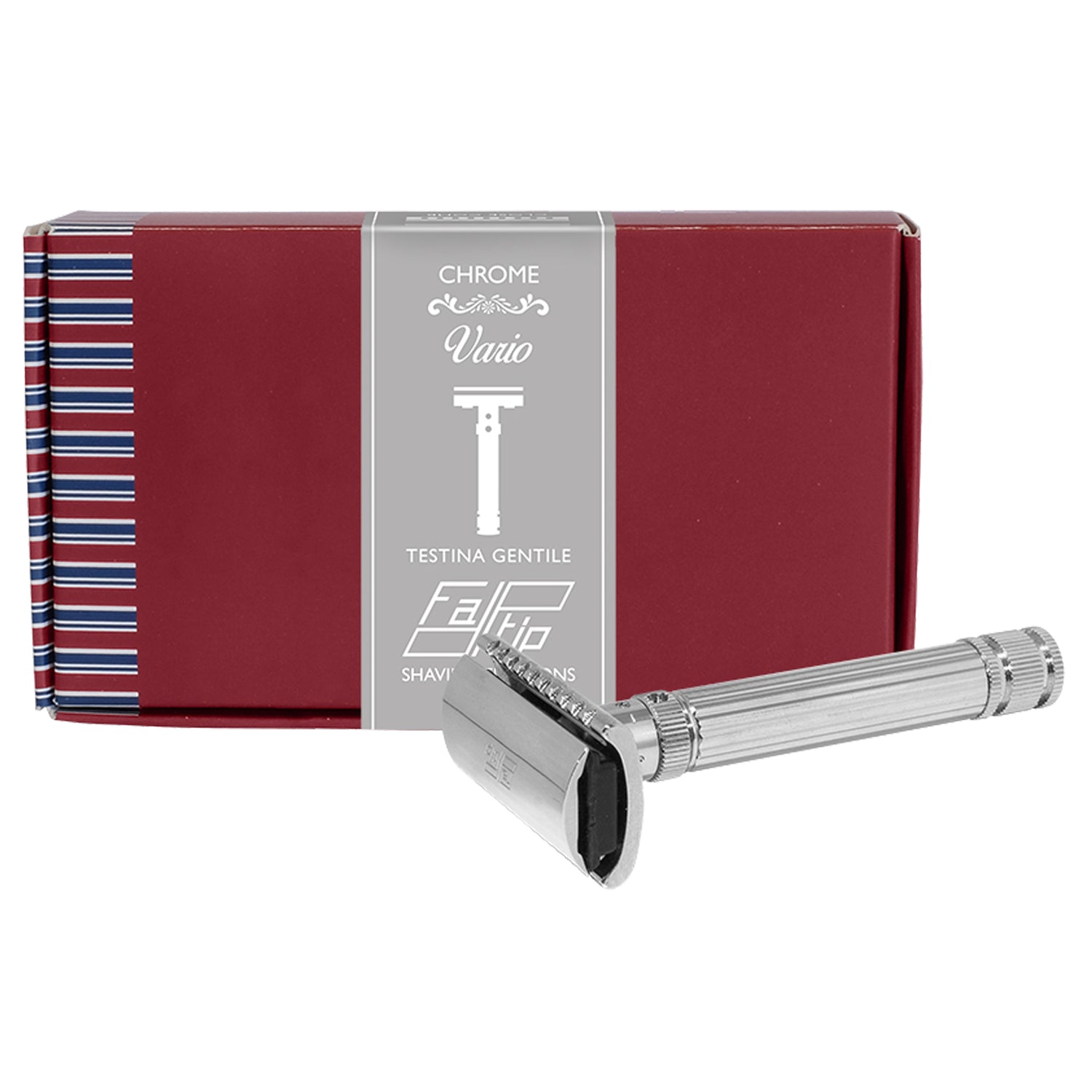 Rasoio Double Edge Acciaio Cromato Regol.Testa Gentile Fatip Vario 42197