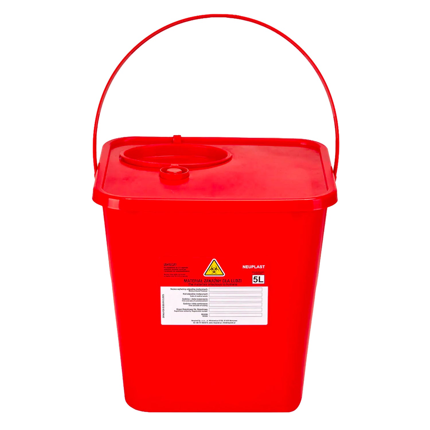 Contenitore per Lamette ed Aghi Usati 5L