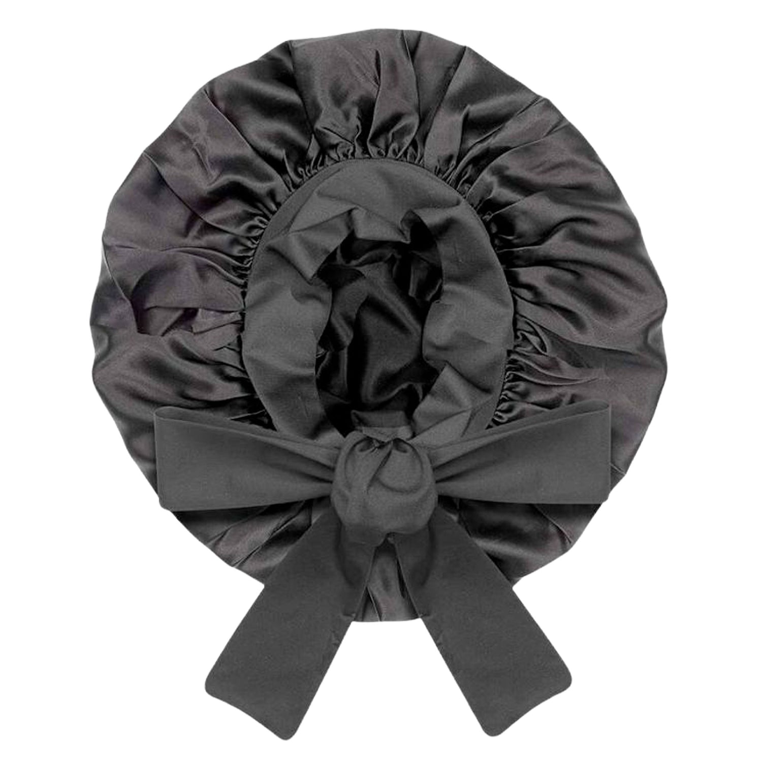Cuffia per capelli Curl in Seta a doppio strato colore nero