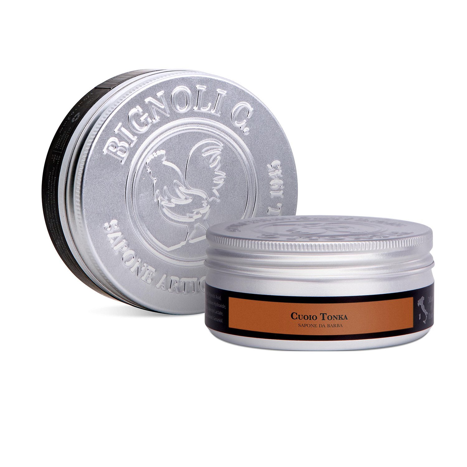 Sapone da Barba in Crema Cuoio Tonka Saponificio Bignoli 175 g