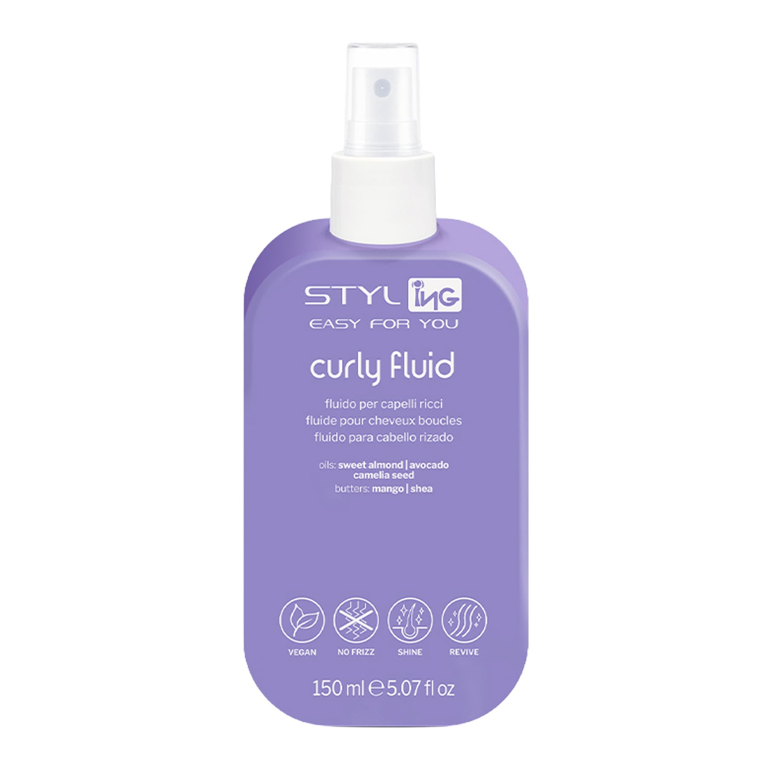 Fluido per capelli Ricci Curly Fluid StylIng ING. 150 ml