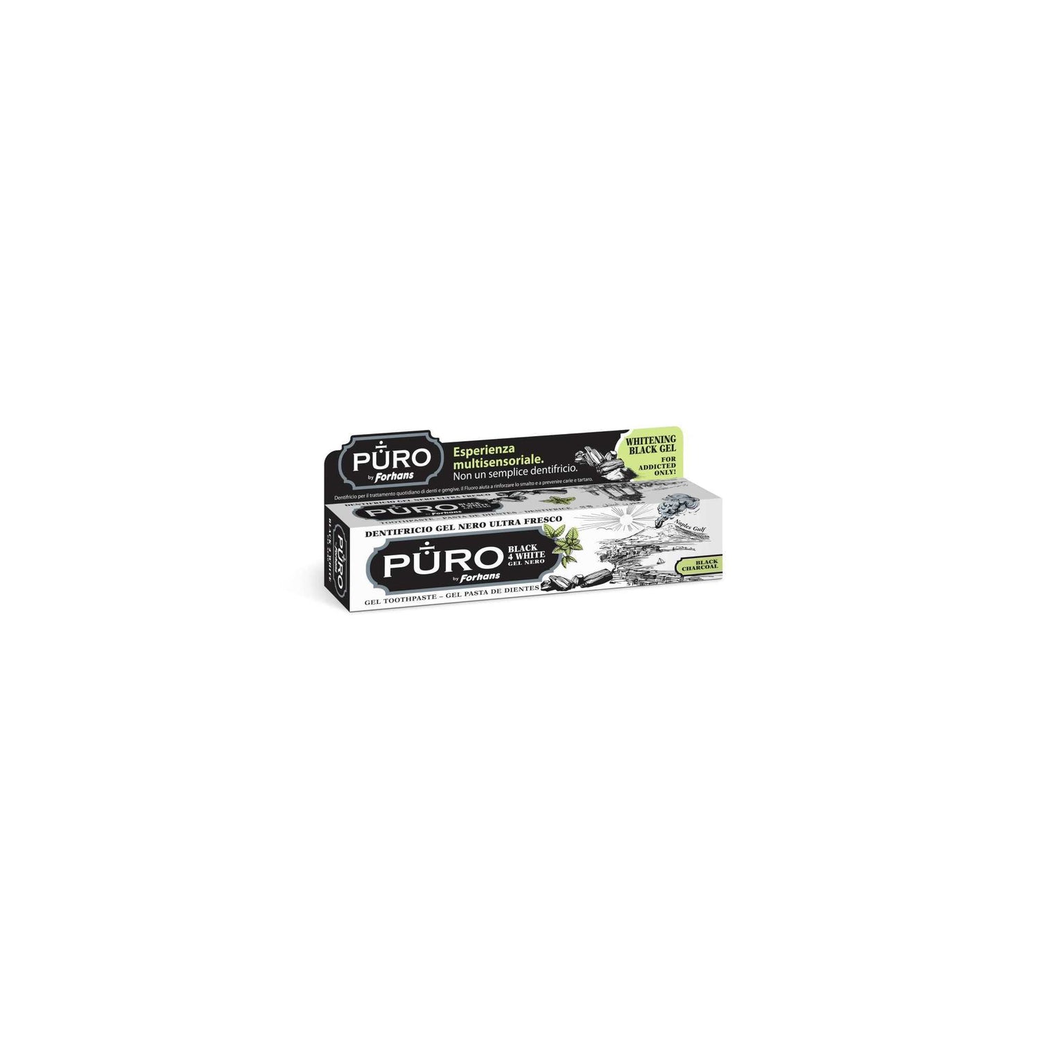 Dentifricio Gel Nero Ultra Fresco Puro Forhans 75 ml