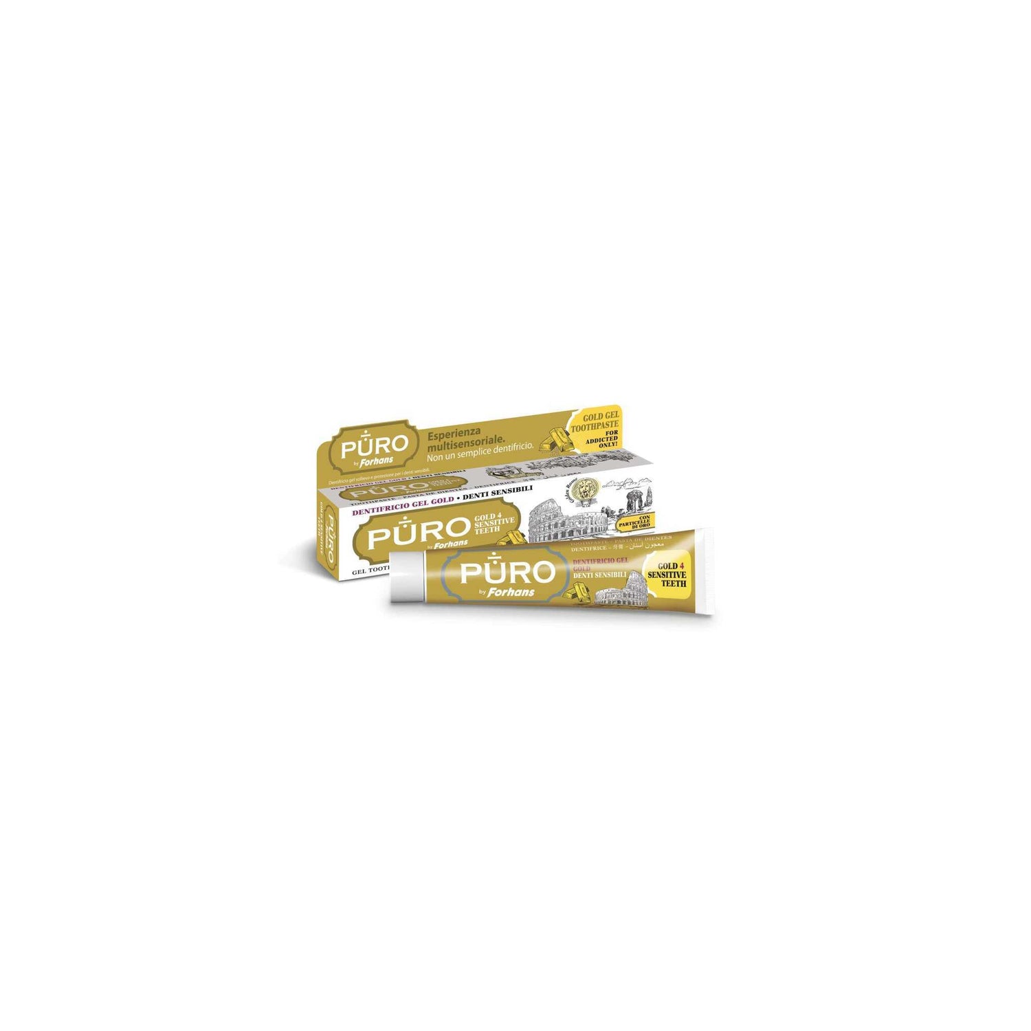 Dentifricio Gel Gold denti sensibili Puro Forhans 75 ml
