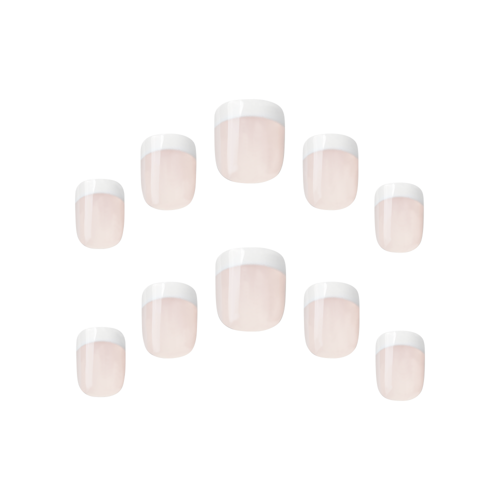 Unghie Finte Elegant Touch Salon Pink Natural French Extra Piccole 24 pz