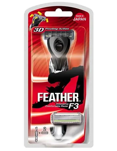 Rasoio tripla lama con testa pivotante 3D Feather F3