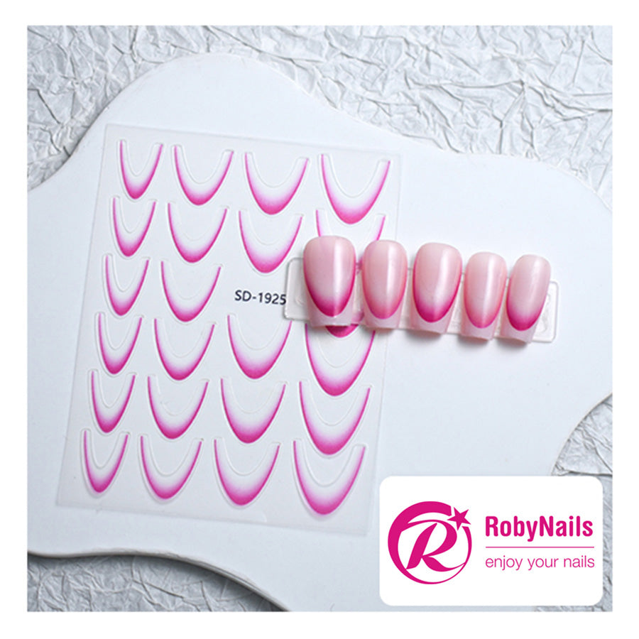 Adesivi French Sticker Pink 23 pz Robynails