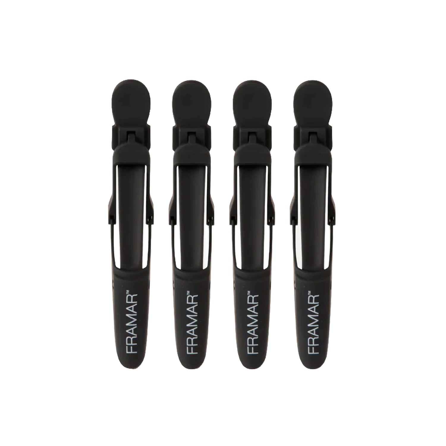 Fermacapelli Gommato Gator Grips Nero 4 pezzi Framar
