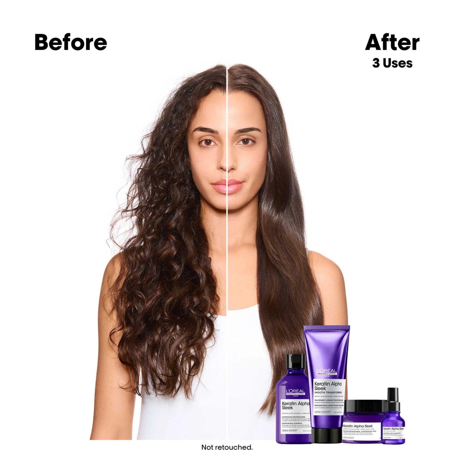 Shampoo Keratin Alpha Sleek Serie Expert 500 ml L'Oreal