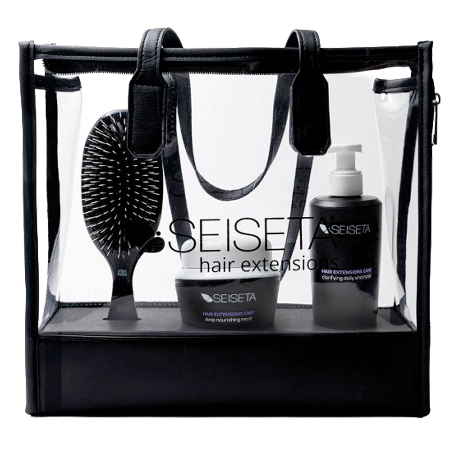 Set cura Extension Hair Care Bag Sh. + Mask + Spaz. + Beauty SEISETA