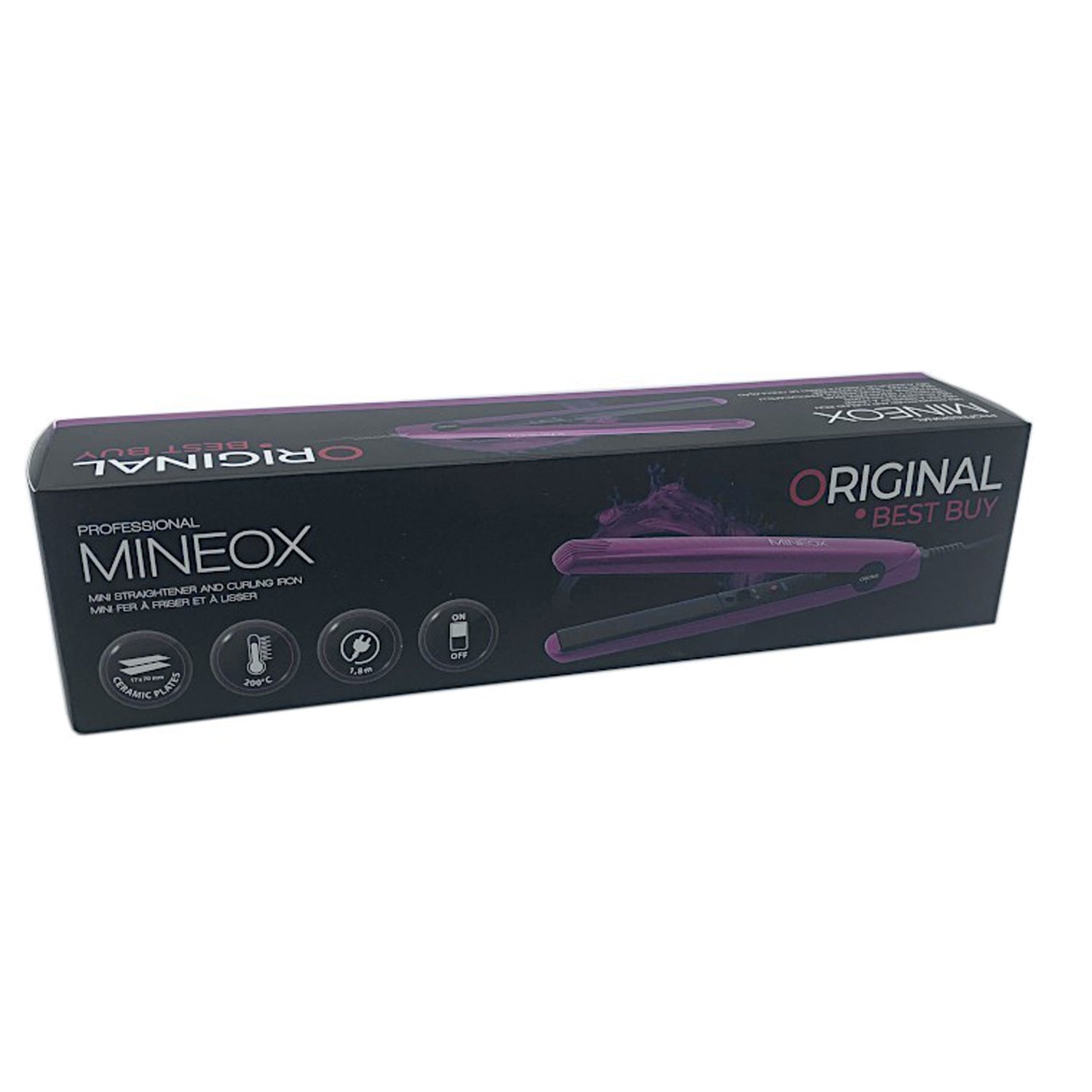 Mini Piastra per capelli Mineox Fuxia 200 gradi 30 W