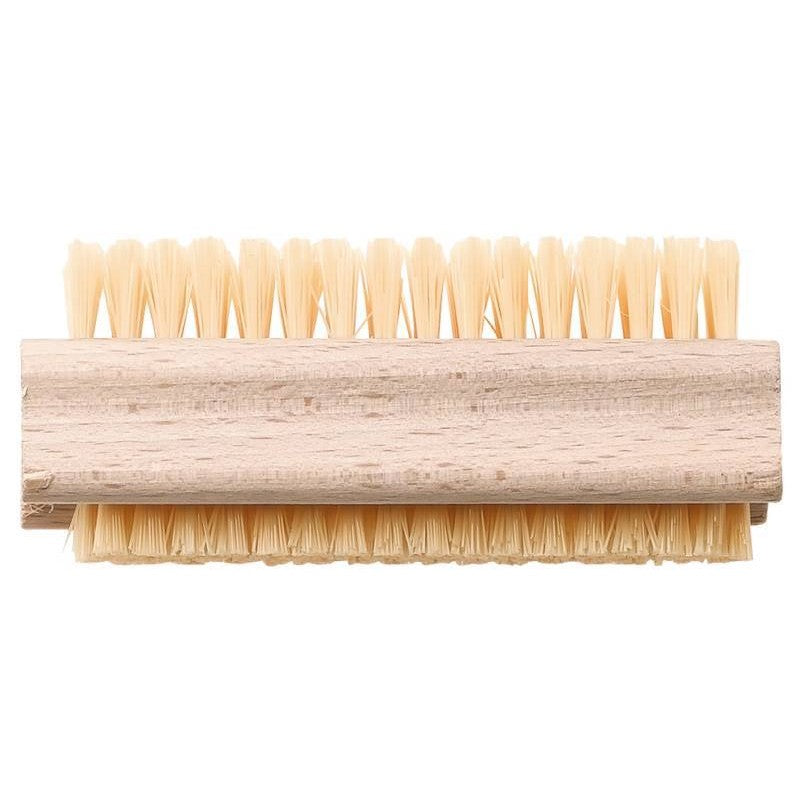 Spazzolino per unghie in legno doppia setola