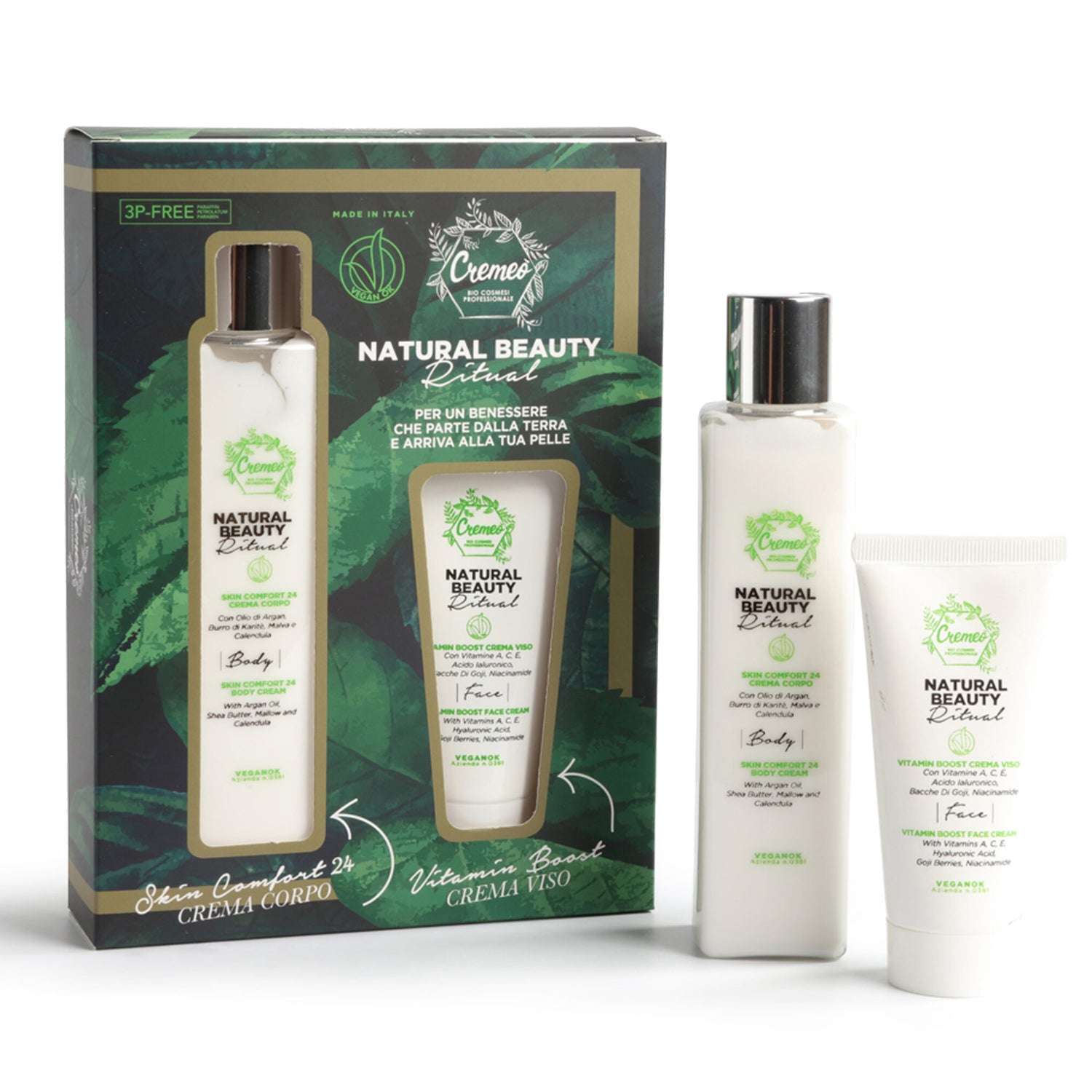 Beauty Box Viso-Corpo Natural Beauty Ritual crema corpo+cr.viso 200-50ml