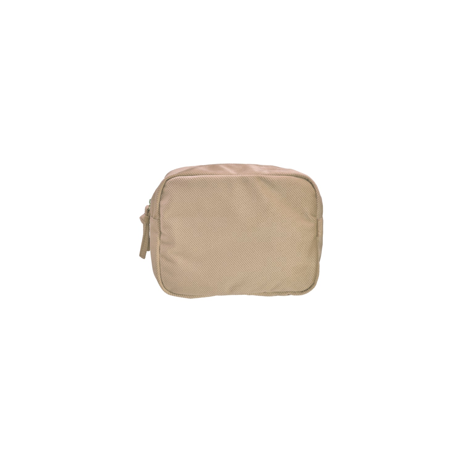 Pochette Grande Velluto Rigato Beige Tortora con cerniera