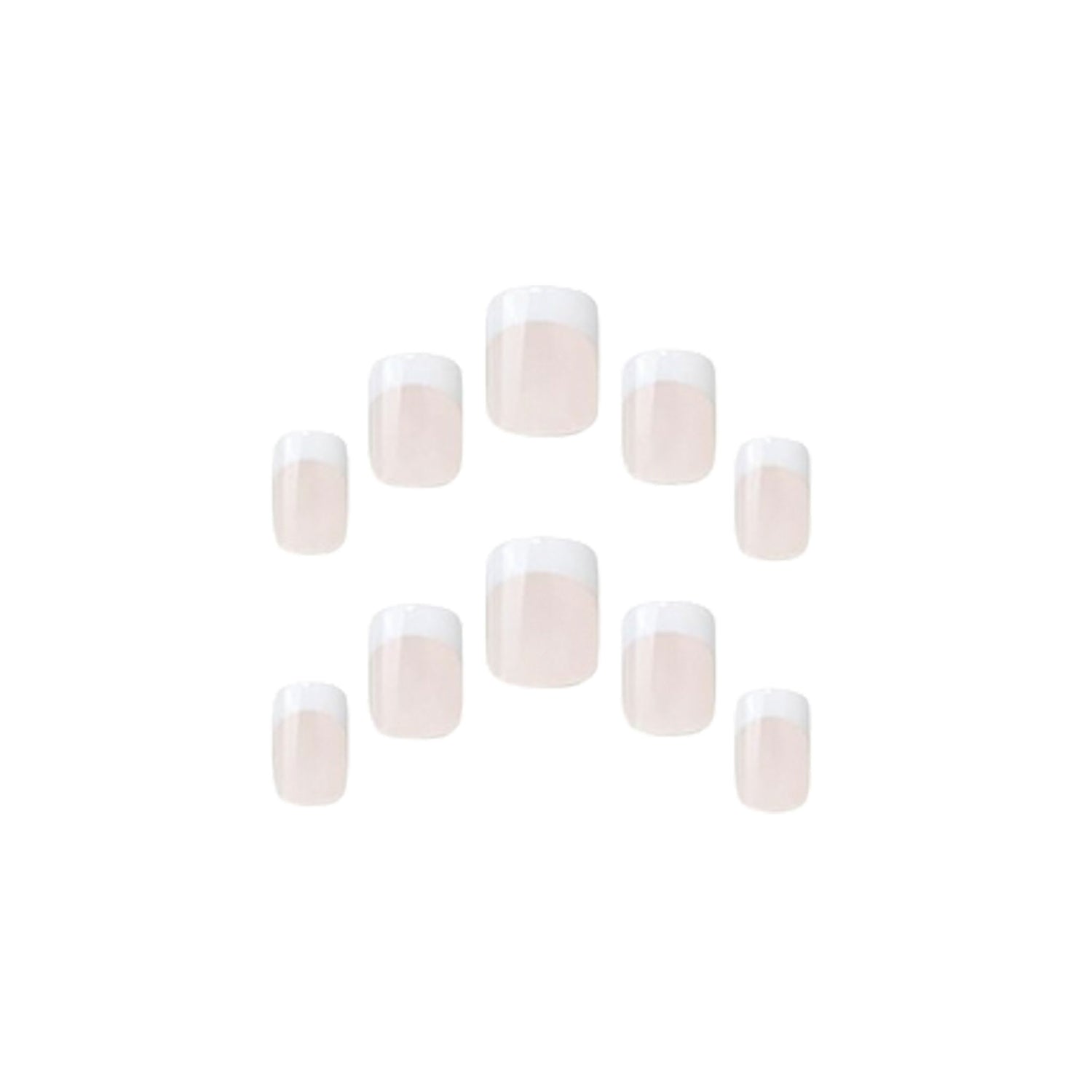 Unghie Finte Elegant Touch Salon French 126 Square 24 pz