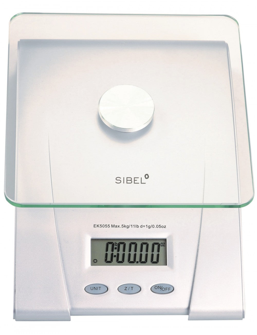 Bilancia digitale con piano in vetro max 5 kg