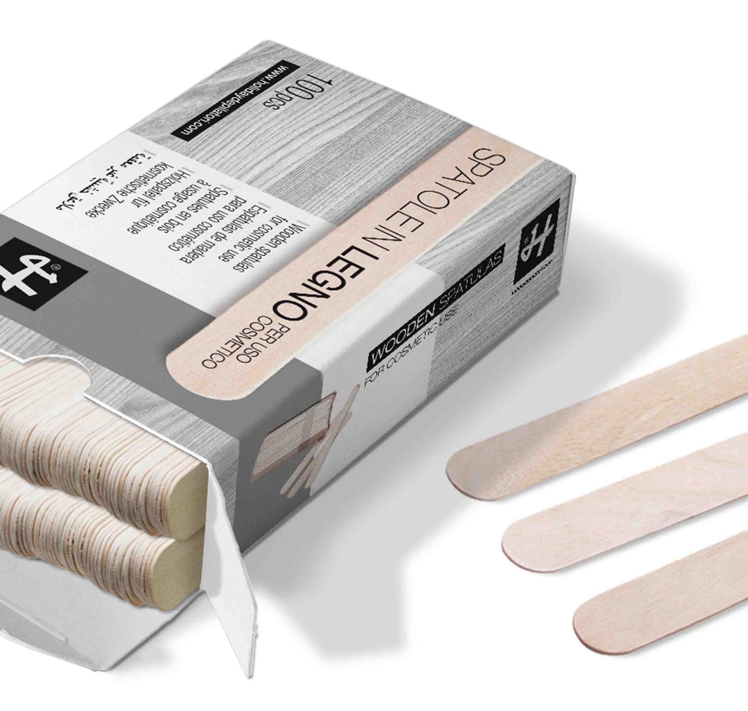 Spatole Stendicera in Legno 200x25x2 mm Holiday Scatola 100 Pz