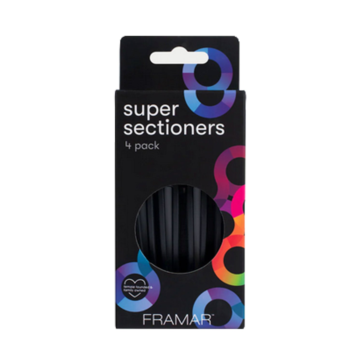 Fermacapelli Super Sectioners Nero 4 pezzi Framar